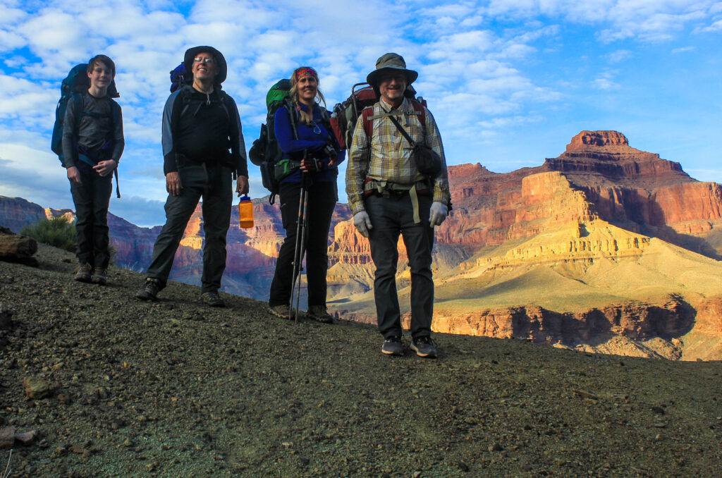 grand canyon guided hiking trip hikers on the hermit trail